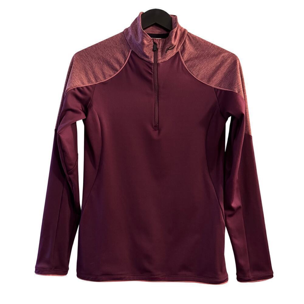 Kjus Women’s 1/4 Zip Pullover Burgundy Golf Activewear Outdoors Size 36/ Small